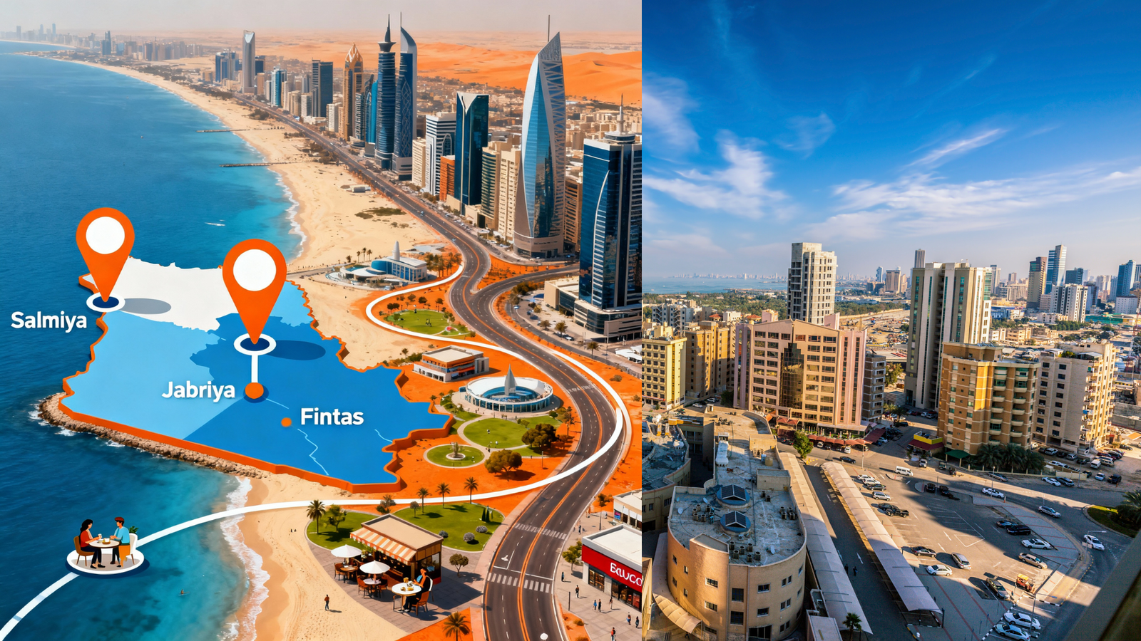 Where to Live in Kuwait: Comparing Salmiya, Jabriya, Fintas